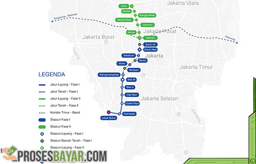 Gambar Peta Jalur MRT Jakarta