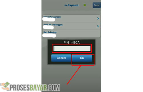 8 Masukkan PIN M Banking BCA dan klik OK