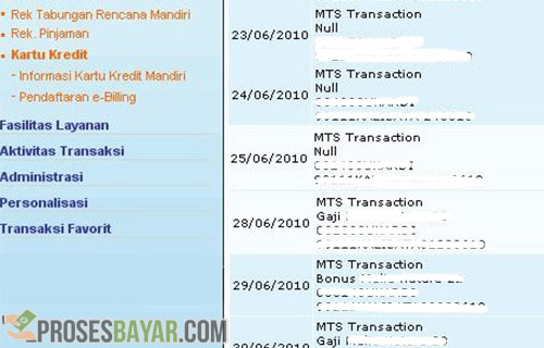 Arti Kode MTS Transaction di Bank Mandiri