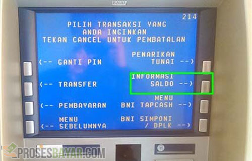 Lewat Mesin ATM BNI