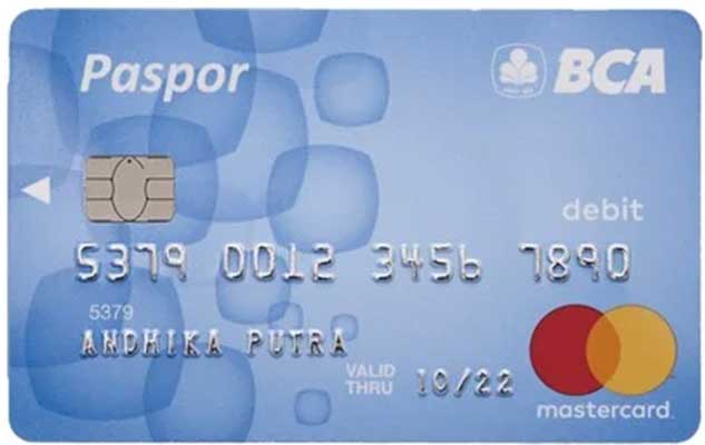 Kartu ATM Paspor BCA Blue