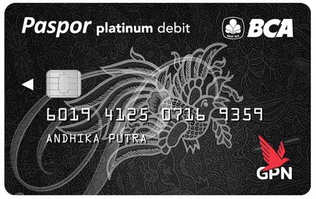 Kartu ATM Paspor BCA GPN Platinum